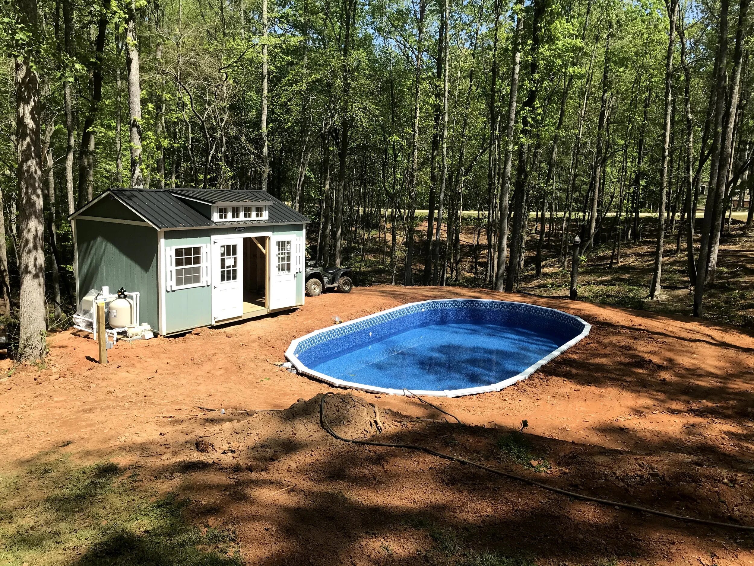 Residential pool installation project